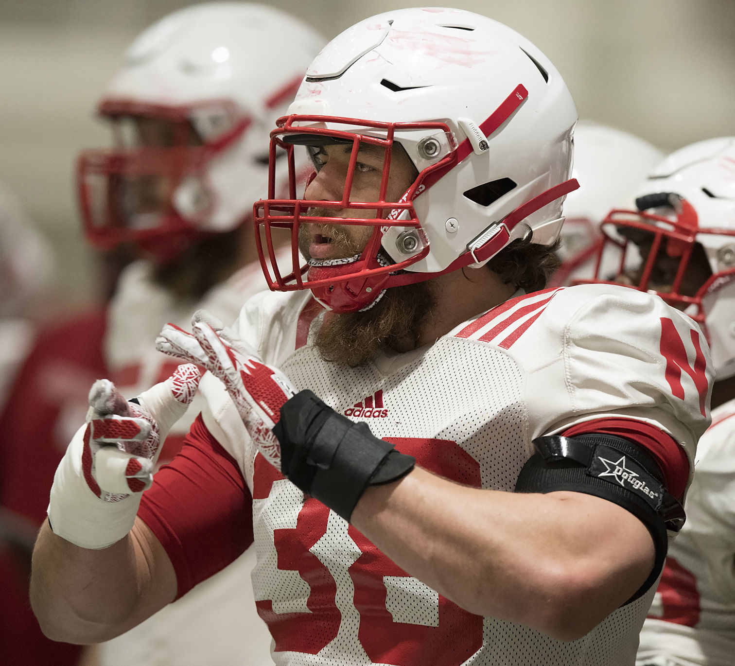 Nebraska football practice, 4.3.2019